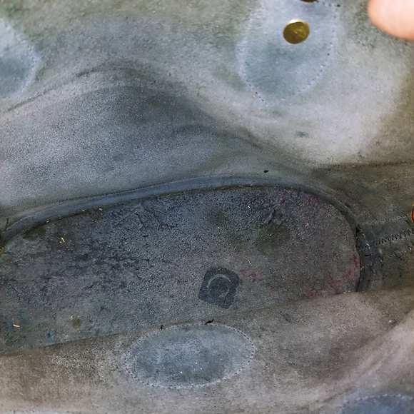 Dooney & Bourke vintage dark navy blue Norfolk Dome Satchel EUC - Picture 12 of 16